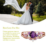 Sterling Silver 1CT Round Gemstone Engagement Promise Anniversary Ring Set for Women