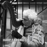 Sterling Silver Microphone  Saxophone Accordion  Clarinet Guitar Harp Leverback Earrings Gifts for Music Lovers