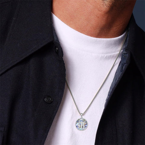 Sterling Silver Triple Moon Goddess Tetragrammaton Lilith Hecate  Pagan Wiccan Amulet Pendant Necklace