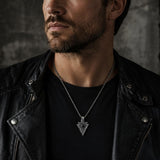 Malachite Turquoise Arrow Pendant Necklace for Men