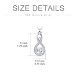 Sterling Silver Tear Dangle Urn Necklace for Ashes
