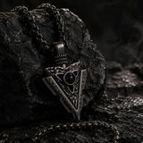 Malachite Turquoise Arrow Pendant Necklace for Men