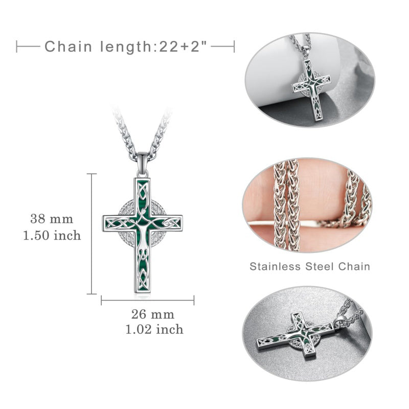 14K Gold Plated  Cross Necklace Religious Amulets Jewelry Gifts