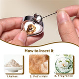 Stainless Steel Personalized Photo Engraved Heart Urn Necklace for Ashes