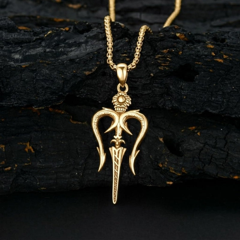 14K Gold Plated Cross Pendant Necklace for Men Religious Jewelry Christian Gift