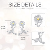 Sterling Silver Hypoallergenic Hummingbird  Stud Earrings