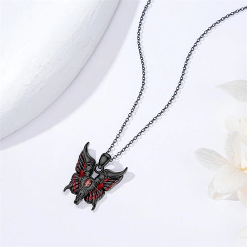 Sterling Silver Cubic Zirconia Butterfly Pendant Necklace