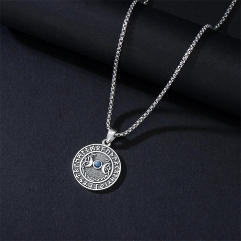 Sterling Silver Medusa Triple Moon Goddess Athena Pendant Necklace for Women