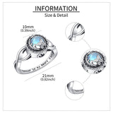 Sterling Silver Moonstone Butterfly Urn Ring for Ashe With Engraved