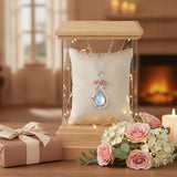 Sterling Silver Teardrop Gemstone Rose Butterfly Infinity Heart Necklace for Women
