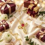 14K  Gold Plated 12 Color Birthstone Sunflower Cross Pendant  Necklace for Women Faith Cross Jewelry