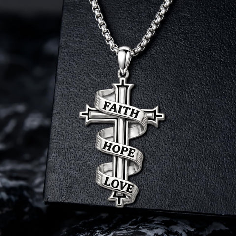 Sterling Silver Cross Pendant Necklace Christian Religious Jewelry Gifts for Anniversary