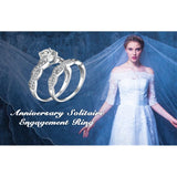 14K Gold Plated  1.5CT Cubic Zirconia  Wedding Bands Engagement Rings Promise Rings for Her