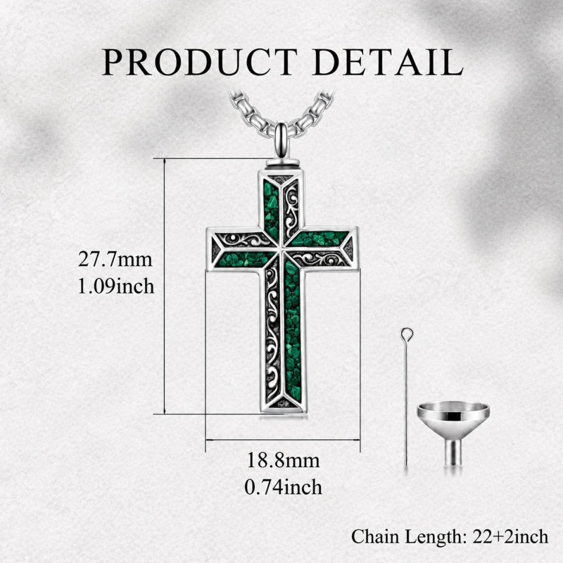 Sterling Silver Cross Hummingbird Cardinal  Rose Sunflower Urn  Necklace for Ashes Cremation Jewelry