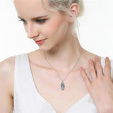 Sterling Silver Oval Paw Prints Dog FootPrints  Heart Rabbit Urn Necklace for Ashes Keepsake Jewelry for Women