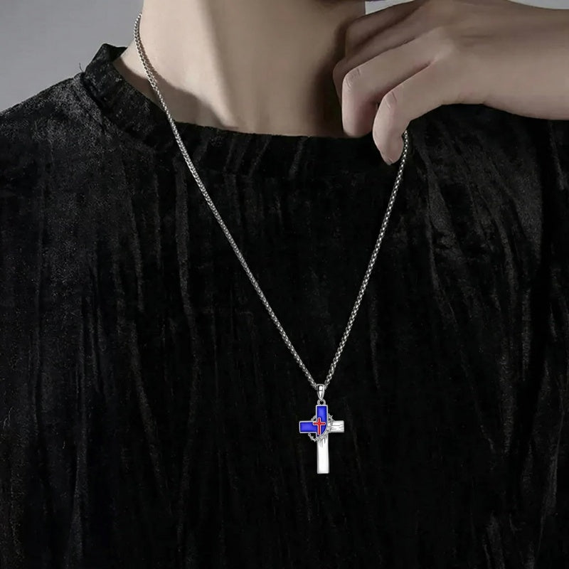 Sterling Silver Cross Pendant Necklace Christian Religious Jewelry Gifts for Anniversary