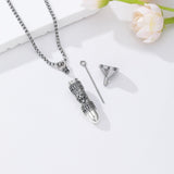 Sterling Silver Bullet Butterfly Rose Dragon Eagle Jesus Urn Necklace for Ashes