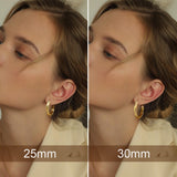 14K Gold Plated  Large Thick Hoop Earrings for Women