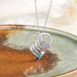 Sterling Silver Personalized  Engraved 2-6 Names Family Pendant Necklace