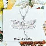 Sterling Silver Blue Dragonfly Pendant Necklace