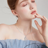 Sterling Silver Horse and Girl Pendant Necklace