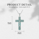 Sterling Silver Cross Pendant Necklace for Women Southwestern Cross Jewelry Gifts