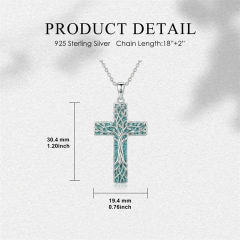 Sterling Silver Cross Pendant Necklace for Women Southwestern Cross Jewelry Gifts