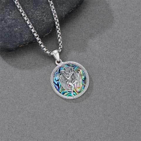 Sterling Silver Triple Moon Goddess Tetragrammaton Lilith Hecate  Pagan Wiccan Amulet Pendant Necklace