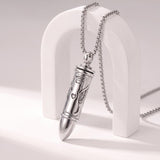 Sterling Silver Animal Angel Wings Pet Jesus Bullet Urn Necklaces for Ashes for Men