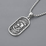 Sterling Silver Memento Mori Tree of Life Anubis Pendant Viking Amulet   Protection Pendant Necklace Halloween Gift