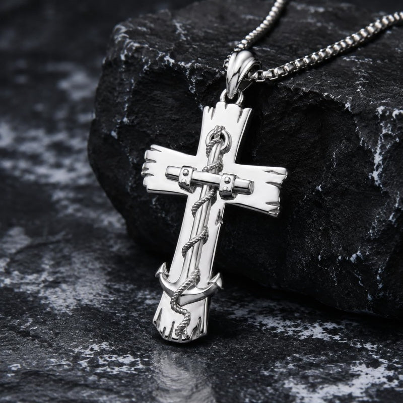 Sterling Silver Cross Pendant Necklace Christian Religious Jewelry Gifts for Anniversary