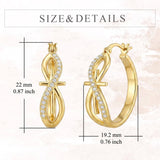 14K Gold Plated Cross Hoop Earrings  for Women Birthday Mothers Day Christmas Jewelry Gift