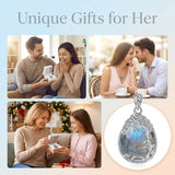 14K Gold Plated Teardrop Tree of Life Necklace for Women