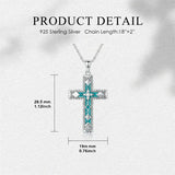 Sterling Silver Cross Pendant Necklace for Women Southwestern Cross Jewelry Gifts