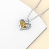 Sterling Silver Heart Bee Dragonfly Butterfly Hummingbird Sunflower Animal Pendant Necklace  Gifts for Christmas