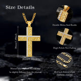 14K Gold  Plated Cross Necklace Simple Religious Jewelry Gift