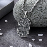 Sterling Silver Memento Mori Tree of Life Anubis Pendant Viking Amulet   Protection Pendant Necklace Egyptian Jewelry