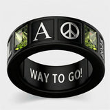 Sterling Silver 10K 14K 18K Gold Personalized Birthstone Pattern High School College Class Ring