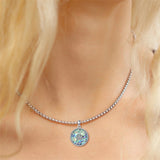 Sterling Silver Triple Moon Goddess Tetragrammaton Lilith Hecate  Pagan Wiccan Amulet Pendant Necklace