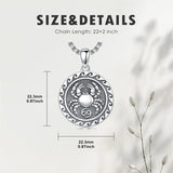 Sterling Silver 12 Zodiac Astrology Horoscope Pendant Necklace