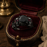 Sterling Silver 10K 14K 18K Gold 2-5CT Heart  Birthstone  Gothic Skeleton Halloween Skull Bat Ring