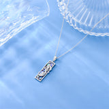 Sterling Silver Abalone Shell Mermaid Pendant Necklace