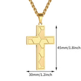 14K Gold Plated Bible Verse Soccer Cross Pendant Necklace for Men