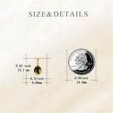 10K 14K 18K Yellow Gold Moonstone Opal Black Onyx Filigree Pendant Necklace