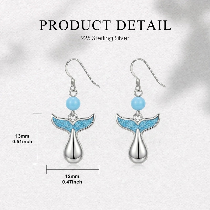 Sterling Silver Turquoise Owl Dragonfly Butterfly Hummingbird Dangle Earrings