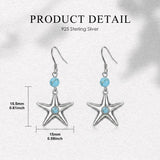 Sterling Silver Turquoise Owl Dragonfly Butterfly Hummingbird Dangle Earrings