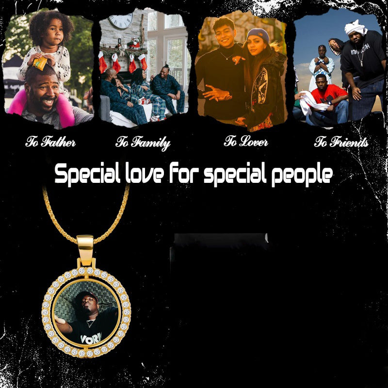 14K Gold Plated Personalized Photo Pendant Necklace Personalized Gift