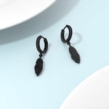 Sterling Silver Feather Arrow  Skull Spider Bat Scorpion Hoop Earrings Halloween Christmas Gift