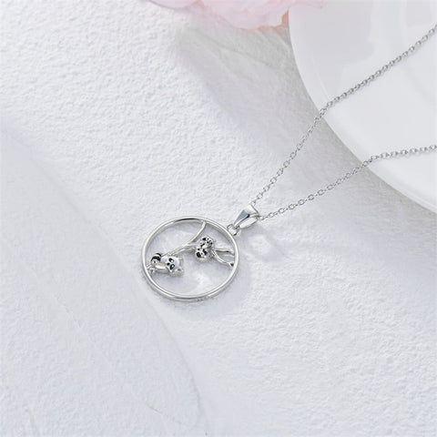 Sterling Silver Raccoon Dolphin Sea Otter Wolf Sloth Mother Daughter Pendant Necklace