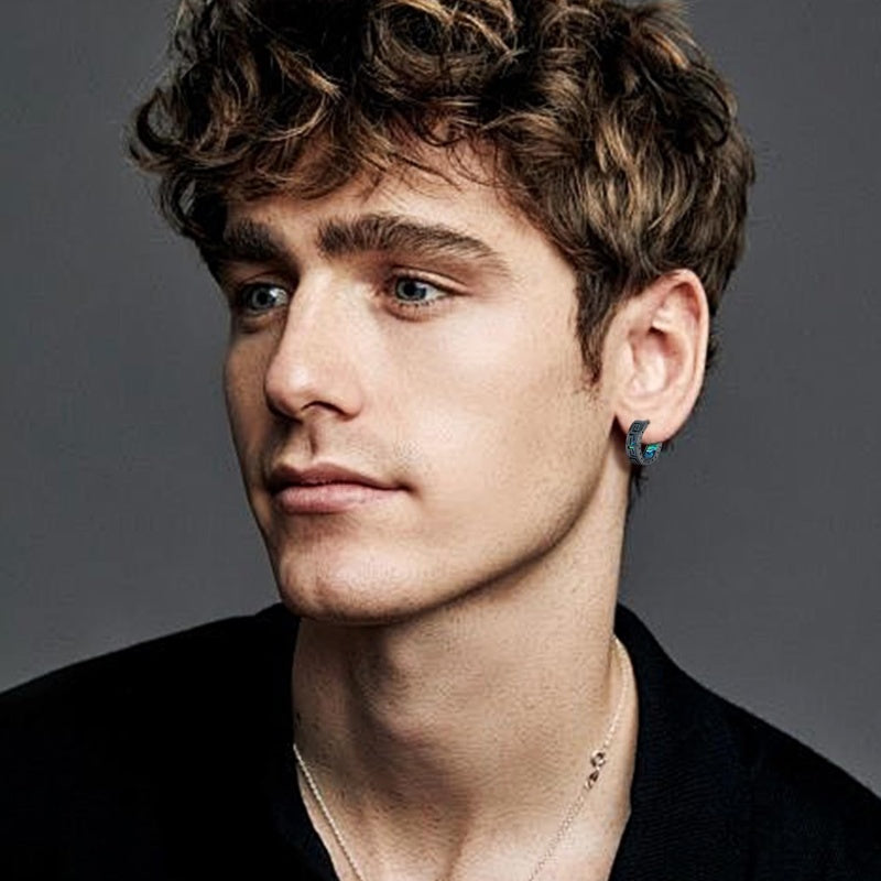 14K Gold Plated  Viking Hoop Earrings